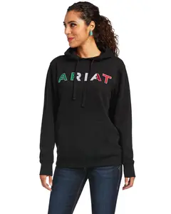 Ariat Women's Mexico Embroidered Logo Pullover Hoodie Plus - 10038930-Plus
