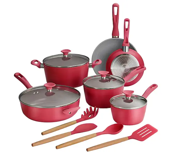 Tramontina Ceramic Cookware Set 14-Piece, Nonstick Pots and Pans Set, Fry Pan, Sauce Pan, Cooking Pot, Kitchenware Set, Home Cooking Essentials, Easy Clean, Durable Kitchen Cookware