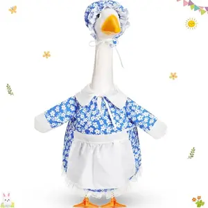 Spring Goose Outfit Flower Porch Goose Clothes for 23" Large Statue Outdoor Patio Yard Lawn Art Decoration(Daisy,23 inch)