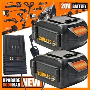 High efficiency For WORX 20V 6.0Ah MAX Extend Lithium-Ion Battery WA3525 WA3575 WA3520 /Charger