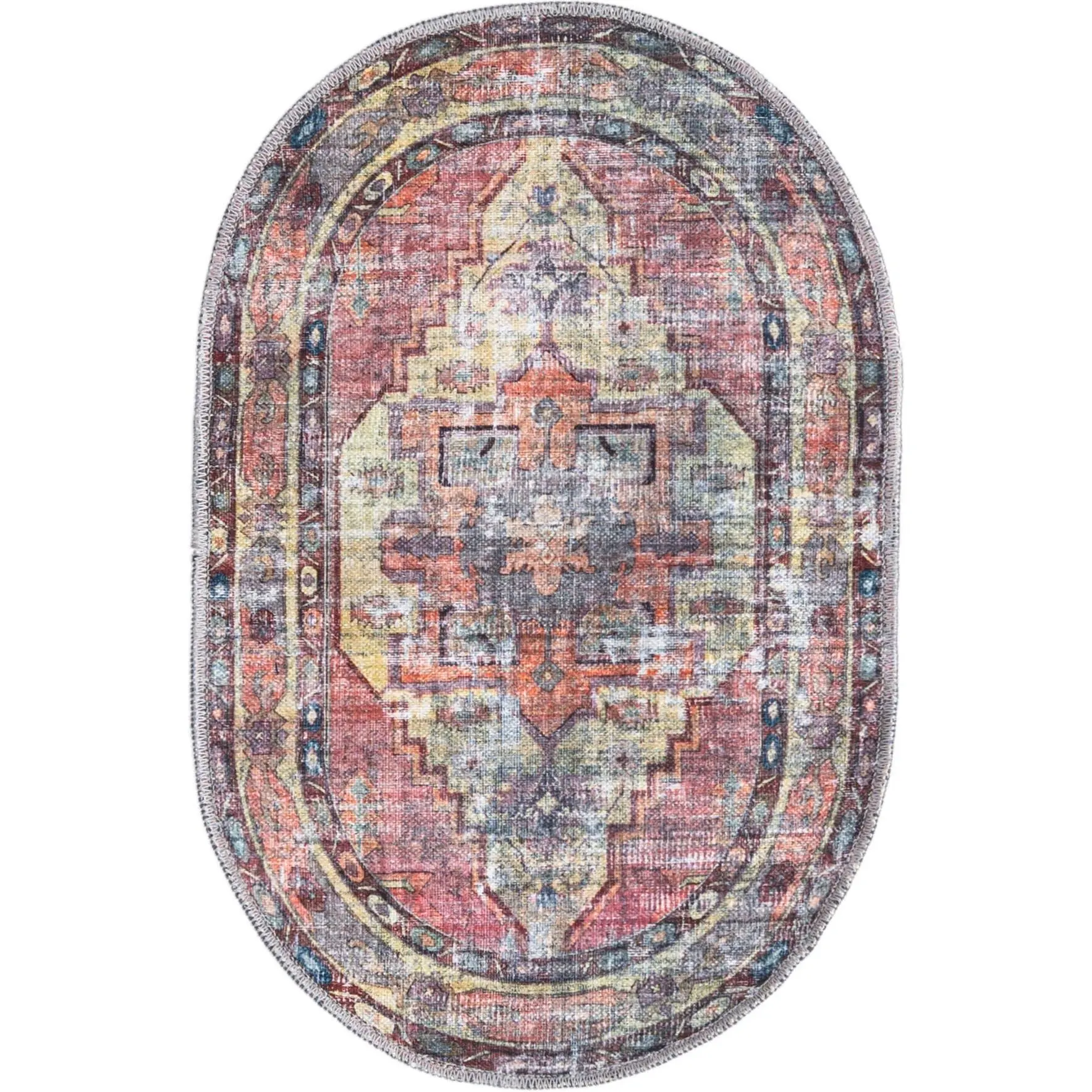 Yellow Pink - A 5' 3 x 8'