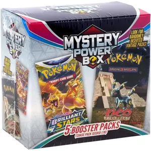 Pokemon 2025 Mystery Power Box [5 Booster Packs] Trading Cards