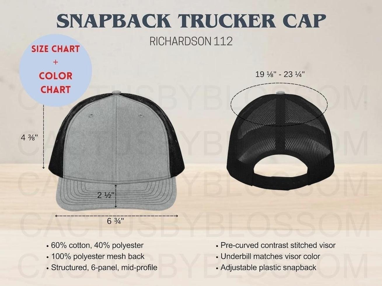 Street Glide Leather Patch Hat – Adjustable Snapback Trucker Cap, Richardson-Style 112