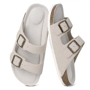 Trendy Flat Sandals for Women's Double - Strap Design Perfect for Summer Beach