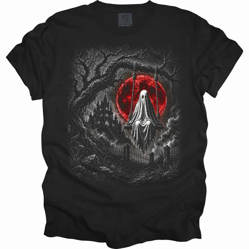 Comfort Colors Swinging Ghost Halloween Graphic Tee