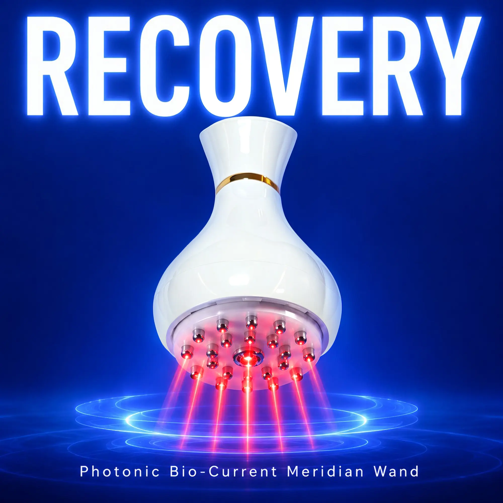 RIANUP Photonic Electric Meridian Therapy Brush - Bio-Electric EMS & 9-Speed Thermal Heat Massager with 630nm Optical Red Rays, 21 Metallic Nodes for Deep Muscle Recovery & Physical Tension Relief summerwins dealsforyoudays