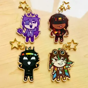 The Unstable Four Universes Keychain Chibi Gifts, YT Portable Universe & Lifesteal SMP Acrylic Kawaii Charms - Cute Characters, Kawaii Bag Charm for Keys, Backpack & Gifts, Collectible Fan Accessory, Aesthetic Game Merch!
