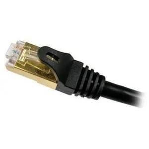 Nexhi CAT7 25' Black Ethernet 10 GB 650MHz Premium Cable High Speed Computer Router Gold Plated Plug STP/Patch/Ethernet/Modem/Router