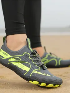 New Outdoor Hiking Sandals Women Water Sports Surfing Swimming Snorkeling Shoes Non-Slip Quick Dry Rubber Sole Mesh Upper Geometric Pattern Minimalist Style Lightweight Swim Shoes