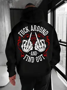 F*ck Around And Find Out Print Hoodie & T Shirt, Red Line Version, Shirt for Gen X Print Tee