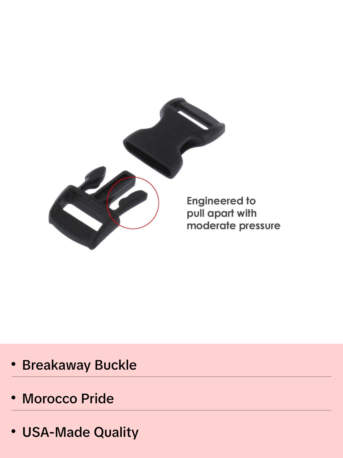 Cat Collar with Morocco Flag | Great For National Holidays, Festivals, Parades, Sporting Events, Pride Events