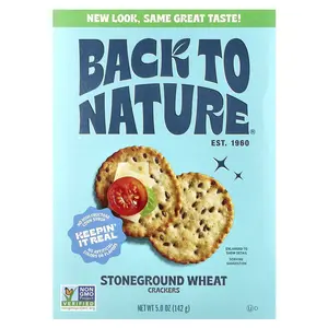Back to Nature Crackers, Stoneground Wheat, 5 oz (142 g)