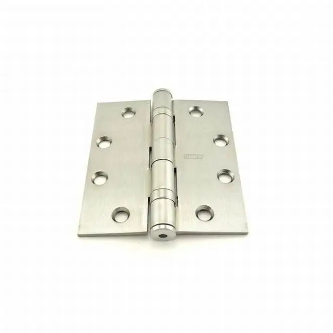 Stanley Security FBB179412426D 4.5 x 4 in. Steel Full Mortise Ball Bearing Standard Weight Square Corner Hinge, No. 063416 Satin Chrome