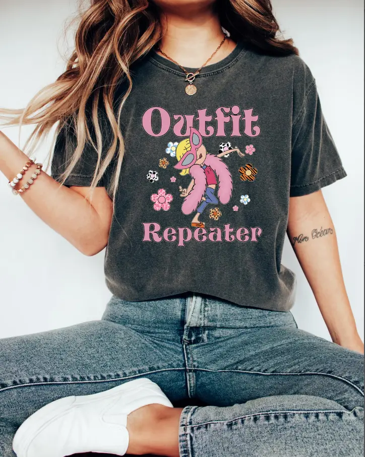 Youth and Adult Retro 2000s Teen Fashion Graphic T-Shirt, Funny Floral Nostalgia Tee, Casual Vacation Outfit, Unisex Y2K Style Gift for Her