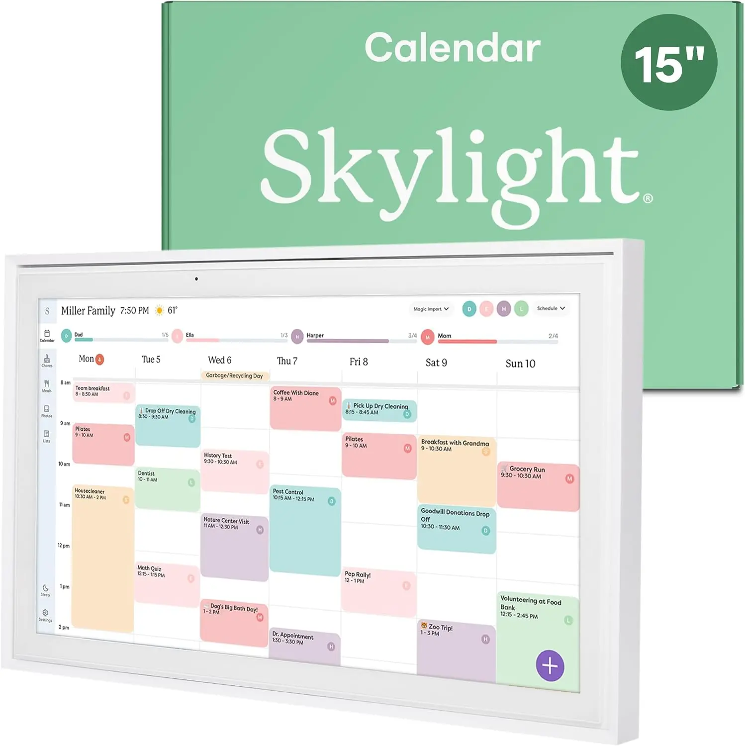 Skylight 15" Calendar - Interactive Digital Planner for Home & Office - Organize Your Schedule with Ease - Modern Design & User-Friendly Interface