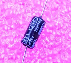 10uF 16V, Axial Electrolytic Capacitor, Polarized, 85C, Tolerance ±20%
