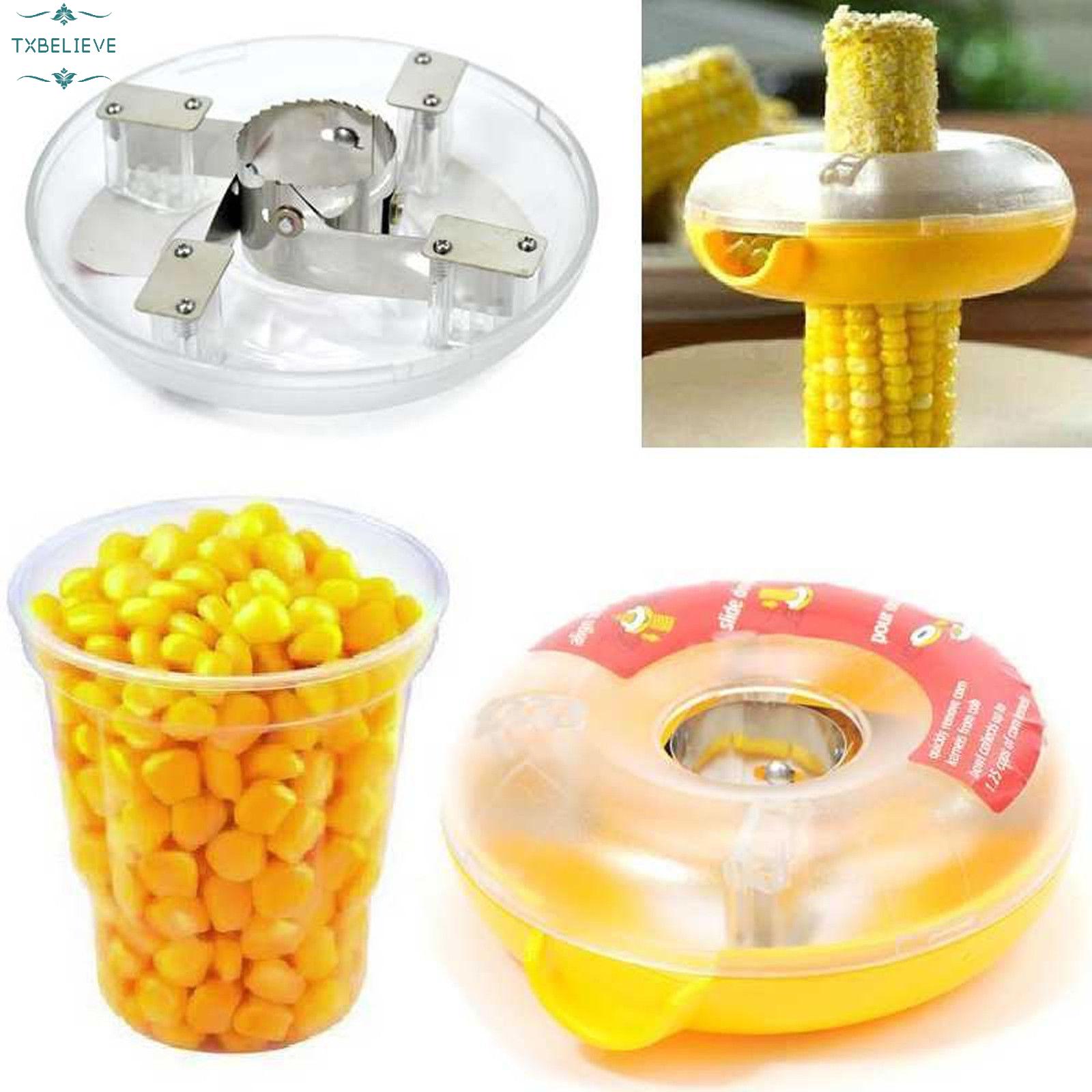 Kitchen Helper Easy Peel One Step Corn Kerneler Stripper Peeler E-z Remove Corn,Corn Kerneler Remover Cutter Peeler Stripper Thresher Kitchen Tool