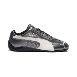 PUMA Womens Speedcat Metallic Lace Up Sneakers Shoes Casual - Black