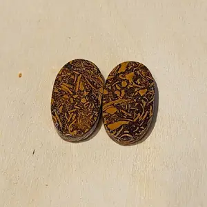 Calligraphy Jasper Pair 8 grams - Natural Stone for Crafting and Collecting