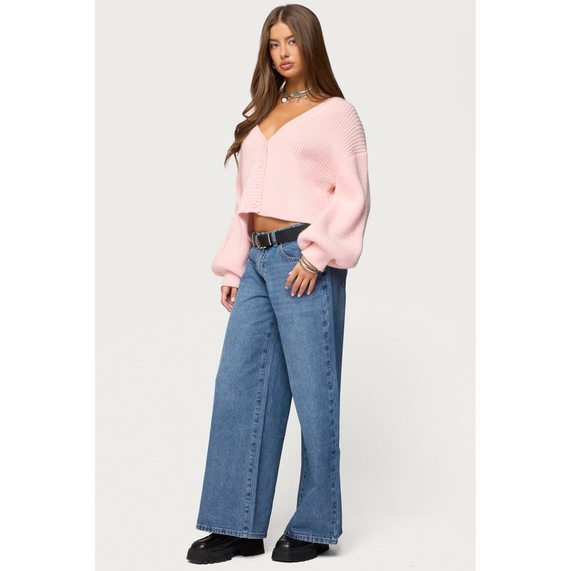 Sabrina Chunky Knit Cropped Cardigan