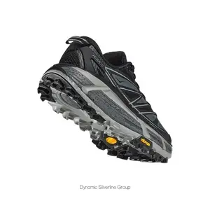 Black and Gray Colorblock Breathable Mesh Trail Running Shoes with Thick Cushioned Midsole and Anti-Slip Rubber Outsole