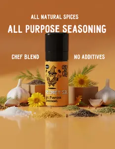 Chef No Chef All Purpose Seasoning with Natural Herbs & Spices for Enhanced Cooking Flavor No Additives 100% Natural Ingredients - Salt