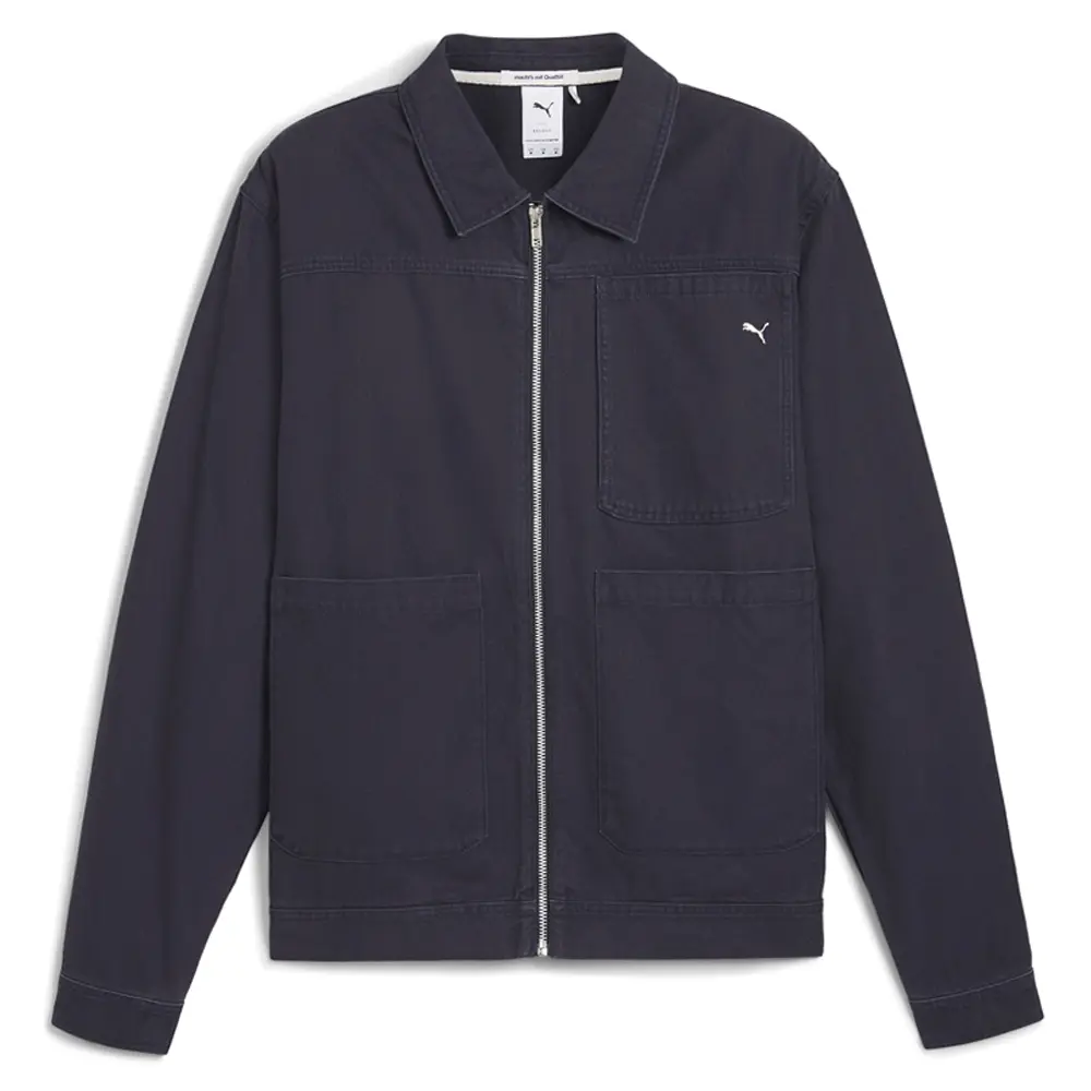 PUMA Mens Mmq Zip Overshirt Jacket Athletic Outerwear Casual - Blue PUMA Mens Mmq Zip Overshirt Jacket Athletic Outerwear Casual - Blue
