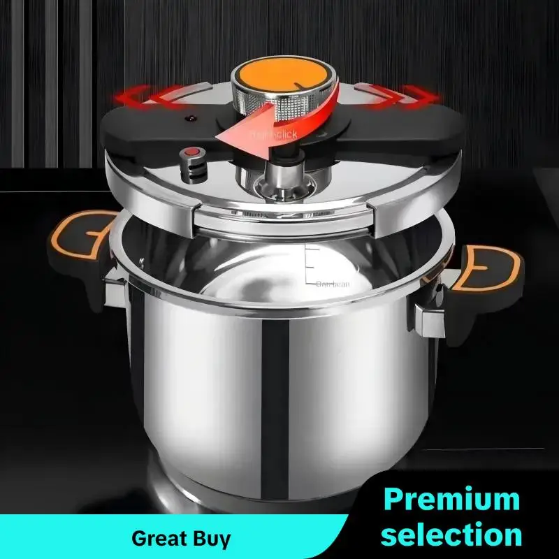 6L Stainless Steel Pressure Cooker, Multifunctional Pressure Cooker for Gas Stove & Induction Cooker, Kitchen Cookware for Home Use