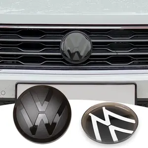 Car Non-destructive Front Radiateor Badge Logo Rear Trunk Lid Emblem Sticker For Volkswagen VW Tiguan 2017 2018 2019 2020 2022 2023 Auto Decoration Accessories