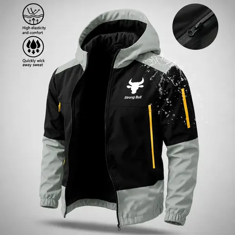 Men's Longsleeve Jacket - Activewear-Casual Top Accessory with Menswear Fragrance Card, Activewear Men's Lightweight Jacket, Longsleeves, Jackets