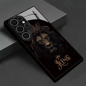 Luxury Gold Lion King Phone Case for Samsung S26 S25 S24 S23 S22 S21 S20 A55 A54 A53 A36 A35 A34 A33 A23 A15 A14 A13 A05s A05, Full Coverage Drop Protection, Perfect Gift for Friends and Family
