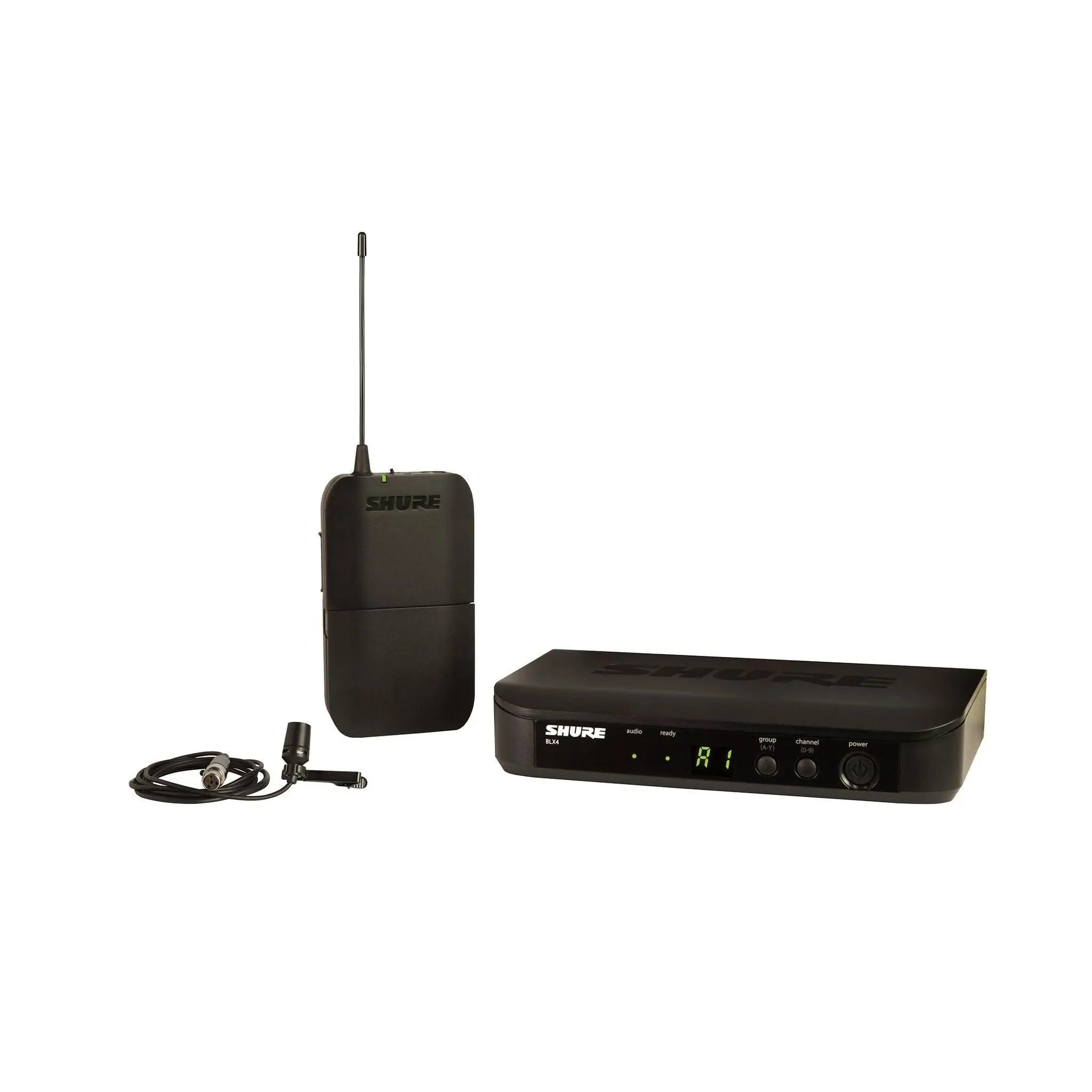 Shure BLX14/CVL Wireless Microphone System - 14-Hour Battery Life, 300 ft Range, UHF | Includes CVL Lavalier Mic, Bodypack Transmitter, Single Channel Receiver | H10 Band (BLX14/CVL-H10)