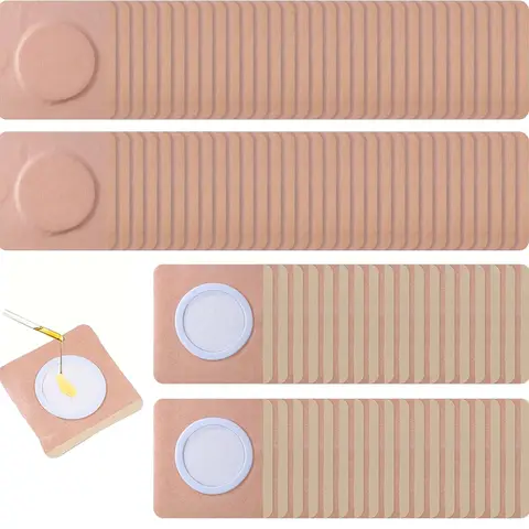 90pcs Castor Oil Organic Belly Button Patches Pack - Organic Cotton, Hypoallergenic, Self-Adhesive, Disposable, Anti-Seepage, Breathable, Sensitive Skin-Friendly, Waterproof, Portable, Highly Absorbent Stickers for Yoga, Daily Wear, Mature Users
