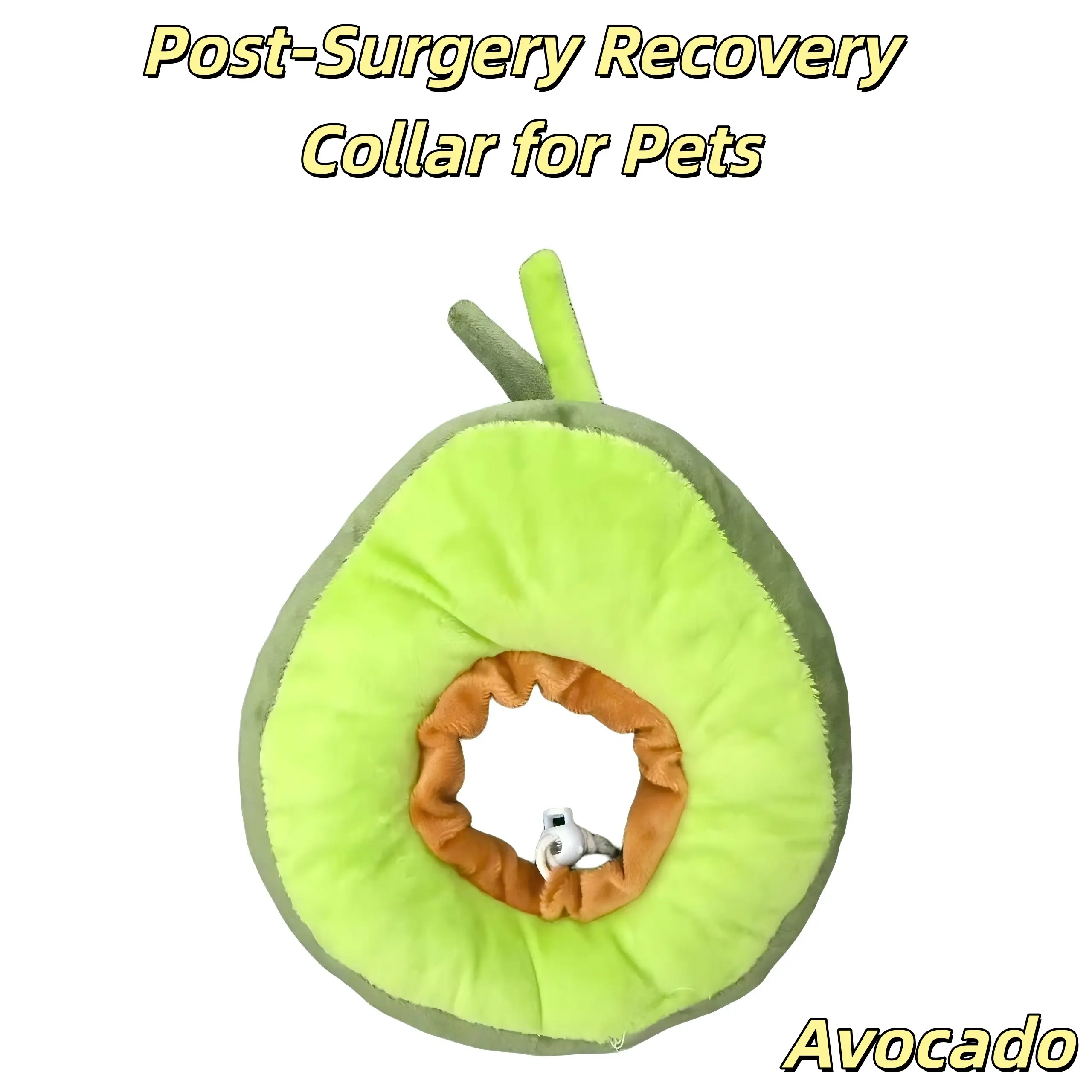 Soft Pet Recovery Collar Adjustable Plush Cone E-Collar for Cats Small Dogs Post Surgery Anti Licking Wound Healing Comfortable Protective Neck Donut Collar