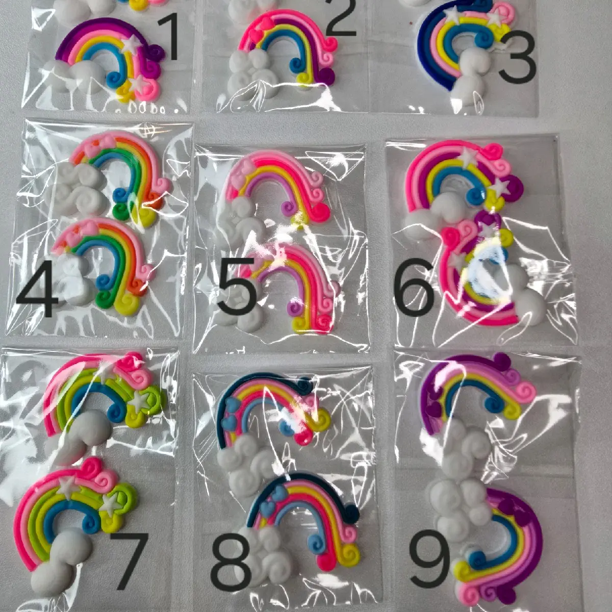 Mini Rainbow Resin Flatbacks for DIY Crafts