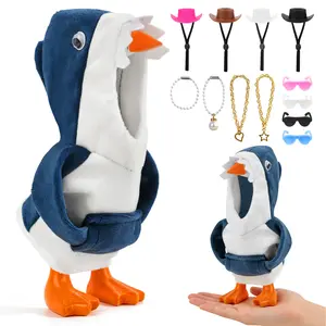 13PC 7inch Desk Goose Outfits, Mini Desktop Goose clothes Desk Goose Accessories Set for Magnetic Goose Statue