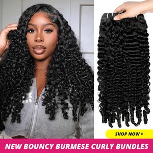 Burmese Curly Hair Bundles Quick Weave Extensions Human Hair Weave Bundles For Black Women Spiral Curly End Deep Wave Human Hair Extensions #SummerWins #DealsForYouDays