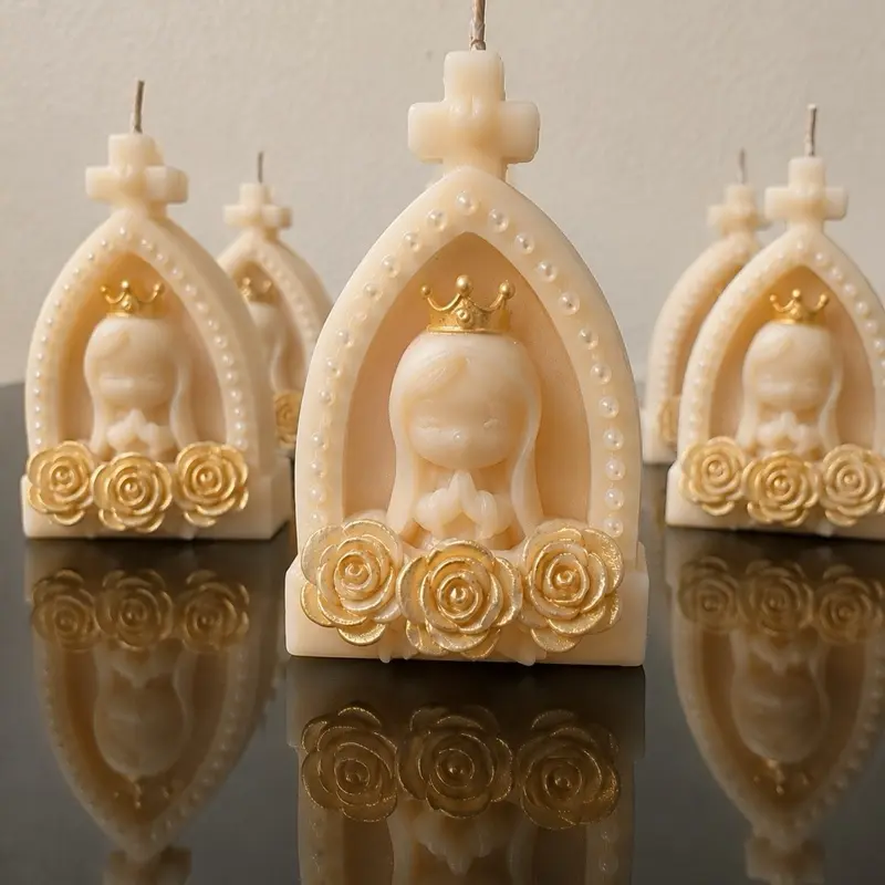 Velitas Religiosas Aromáticas de Cera de Soja | Bautizo y Recuerdos