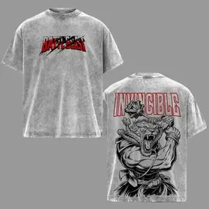 Battle Beat Invincible T-Shirt, Omni Superhero Graphic Tee, Trendy GenZ Casual Tee, 90s Graphic American Casual Short Sleeve Tee | Premium Soft Cotton Classic Unisex T-Shirt for Daily, Gym & Streetwear | Oversized Vintage Anime Washing T-Shirt