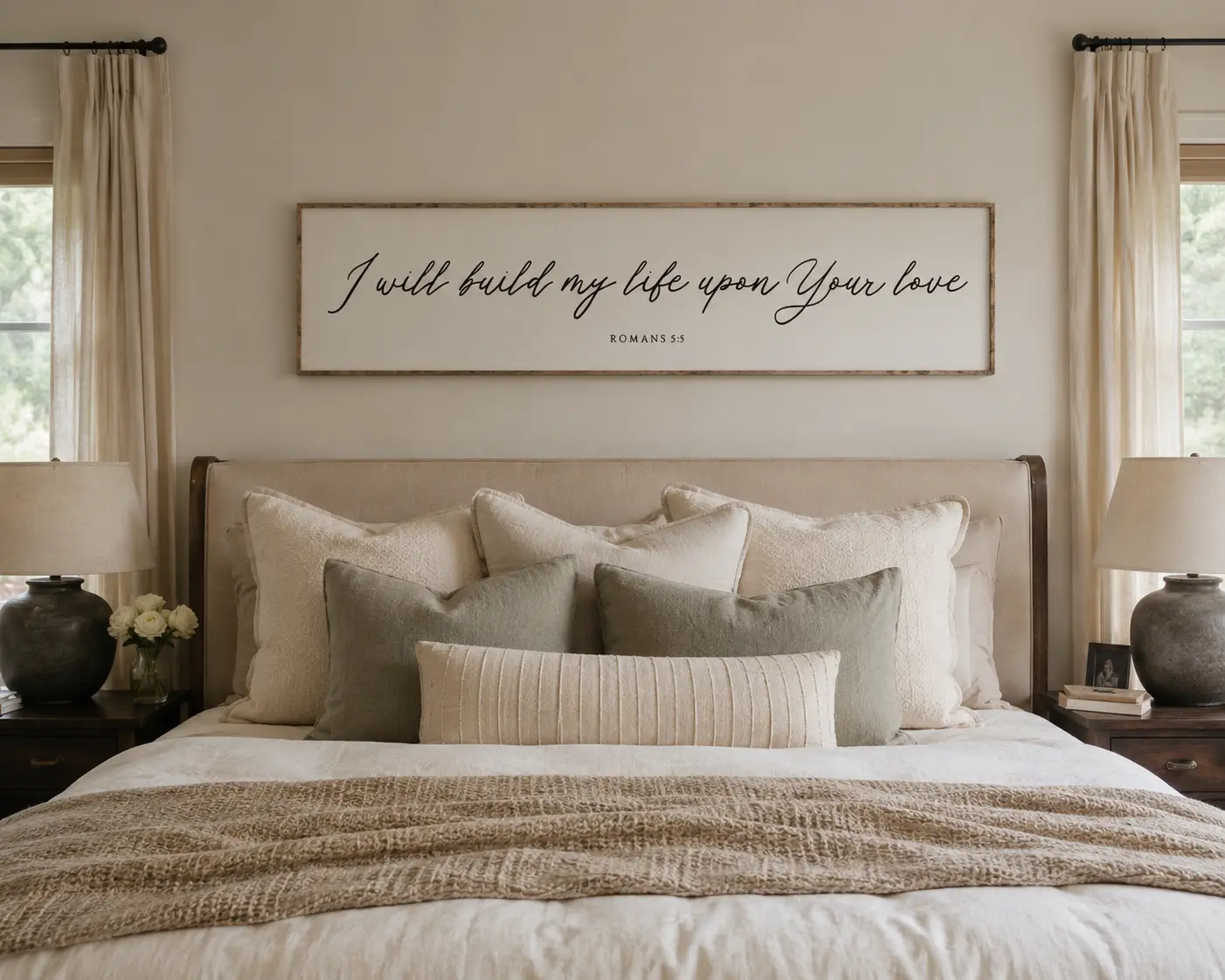 Handmade Wood Framed Sign for Couples, Weddings, Anniversary and Love of God | Handmade in Franklin, TN