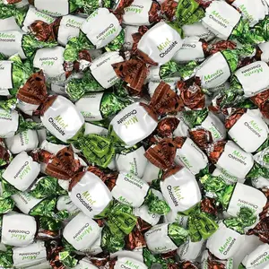 Arcor Chocolate Filled Mints Candy | 2 Pound Bag | Individually Wrapped Chocolate Mint Hard Candy | Old Fashioned Refreshing Treat with Creamy Filling | About 165 Pieces