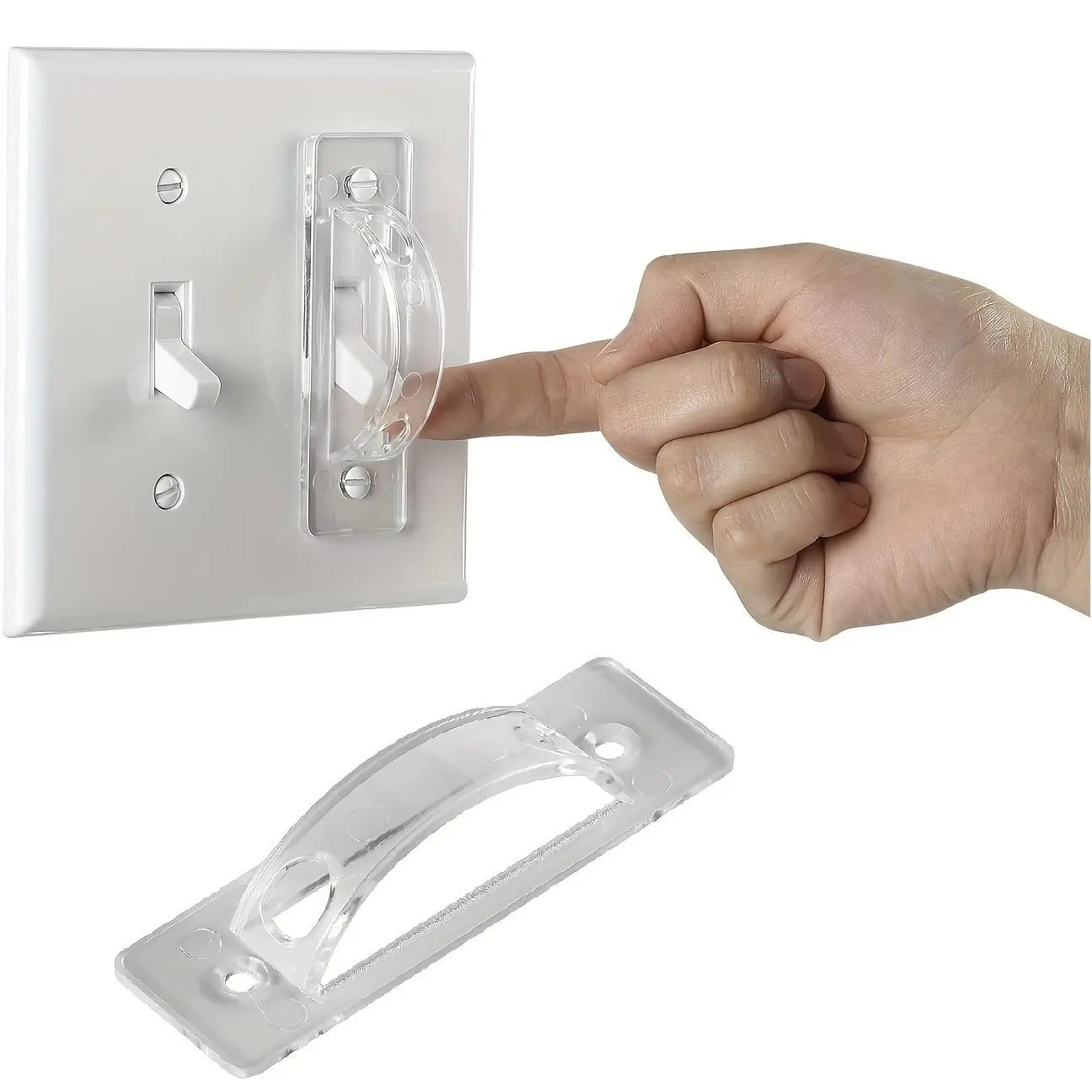 6pcs Light Switch Guard Cover, Clear, Light Switch Guard, Toggle Switch Cover, Light Switch Blocker, Light Switch Lock, Switch Cover Guard, Child Proof Light Switch Cover Guard