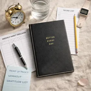 Daily Self Growth Journal, Gratitude and Goal Setting Notebook for Motivation, Mental Wellness and Personal Development