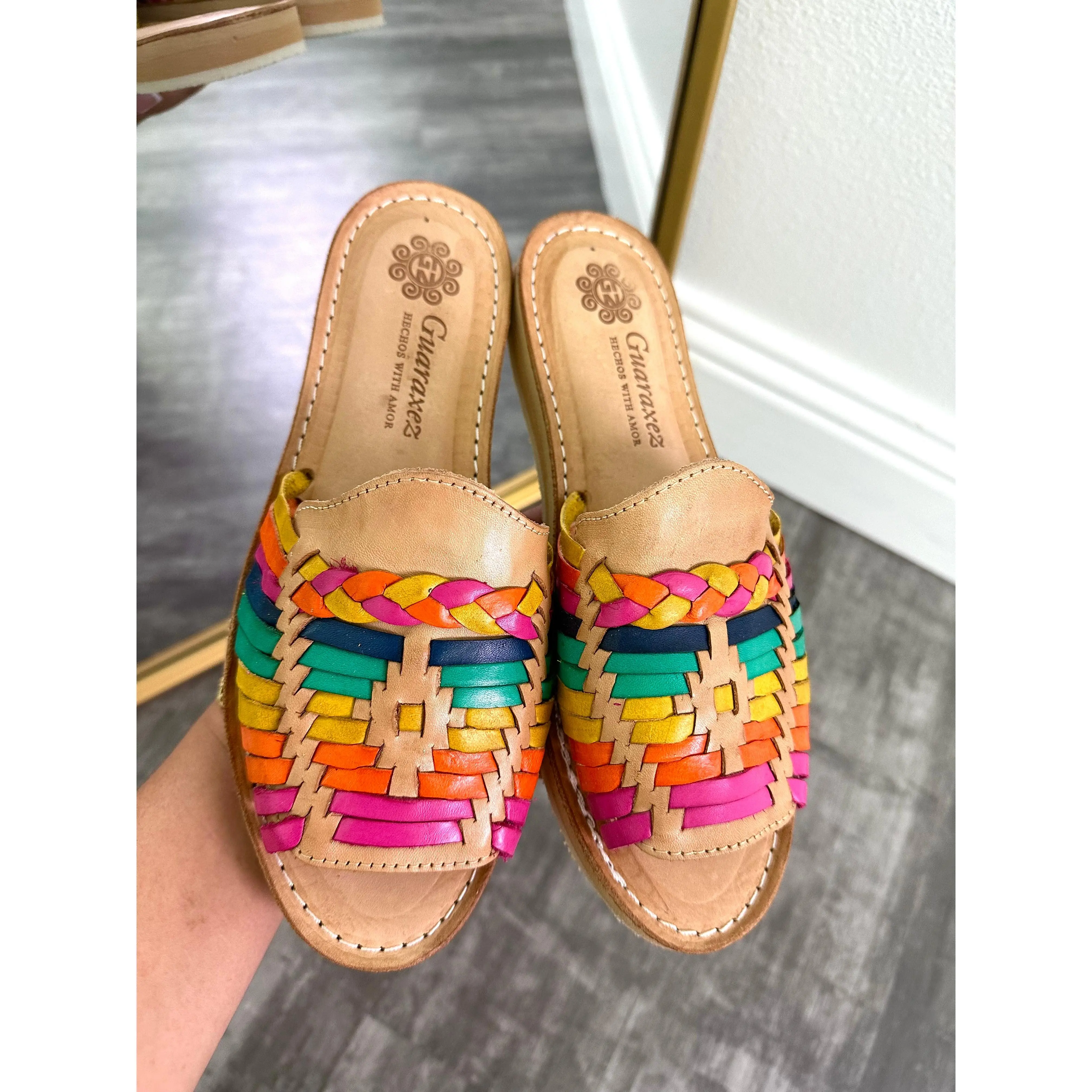 Coco Slide On Huaraches Multi Color Coco Slide On Huaraches Multi Color