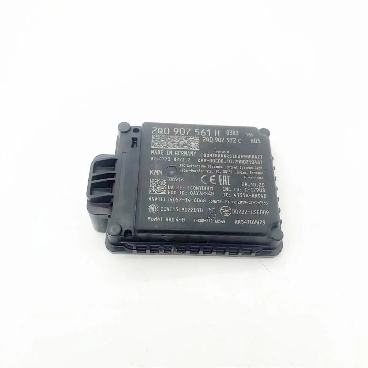 Cruise Control Distance Sensor Radar Assembly, OEM Replacement for 19-24 Audi Q3, Part Number 2Q0907561H