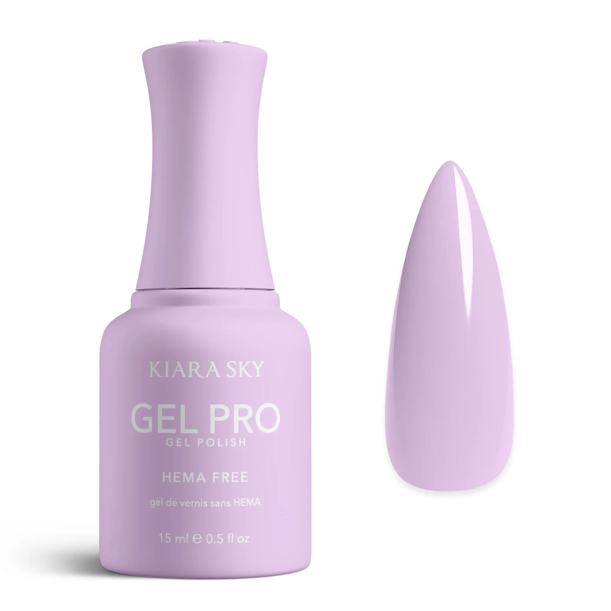 Kiara Sky Gel Pro - Moonlit Lilac HEMA-Free + TPO Free Nail Gel Polish | Intense Pigmentation, Long-Lasting Wear | Finish: Cream 15ml