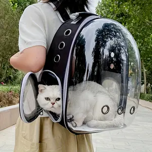 1 Space Capsule Pet Backpack - Breathable Clear Travel Container, Suitable for Cats and Small Dogs, with Zipper, Portable, Suitable for Outdoor Adventures, Pet Container, Modern Pet Accessories, Secure Zipper Closure