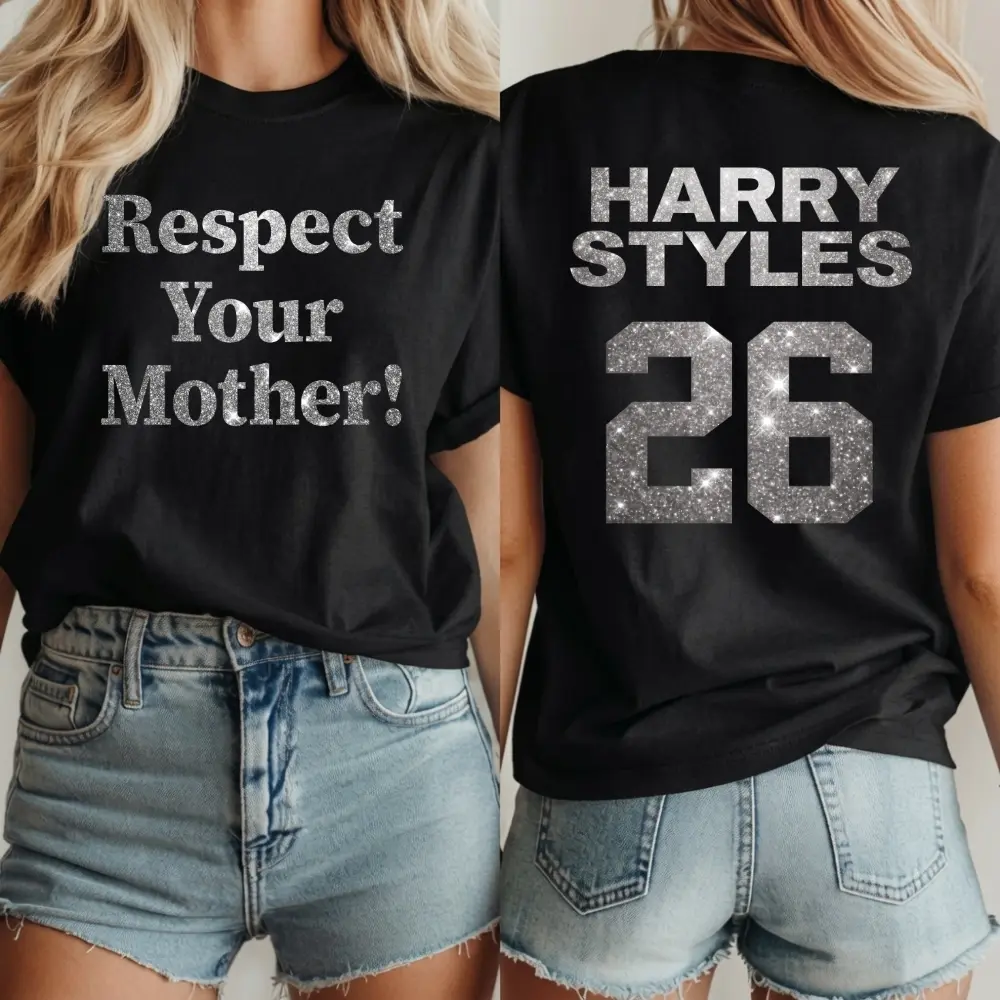 Respect Your Mother Two Sided T-Shirt, Harry Styles Fan Tee, Retro Concert Inspired Graphic Shirt, Unisex Music Lover Gift, Trendy Outfit for Her Women and Fans