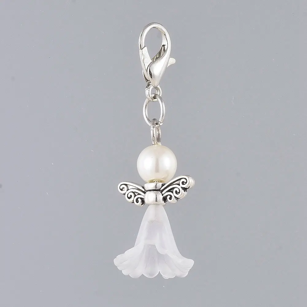 Complimentary Keychain - 150g Acrylic Glass Pearl Alloy 40mm Length 24.5x13.5x12mm Wingspan 12x7x2.5mm Clasp 100 Pieces per Pack Pendants Jewellery