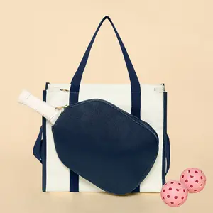 Stylish Pickleball Tote Bag - Adjustable & Eco-Friendly - Navy